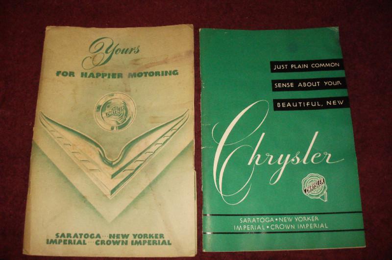 1951 chrysler owner's manual / owner's guide / nice original!!!