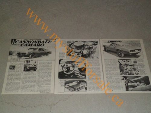 1972 chevrolet camaro #3 article / ad