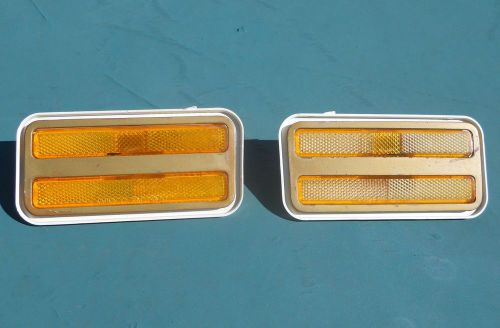 1970 - 81 pontiac firebird front side marker lights &amp; bezels oem