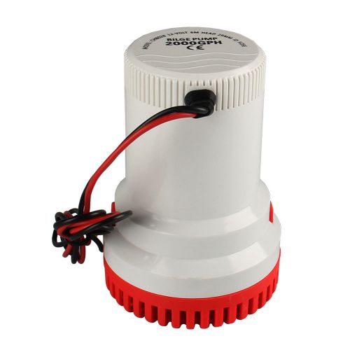 2000gph marine bilge/sump electric bilge pump for boat, caravan, rv –12v