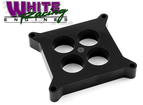 1&#034; phenolic / bakelite carburetor spacer square bore 4 port # wpm-9134