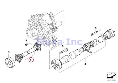 Bmw genuine front driveshaft drive shaft l=702mm e83