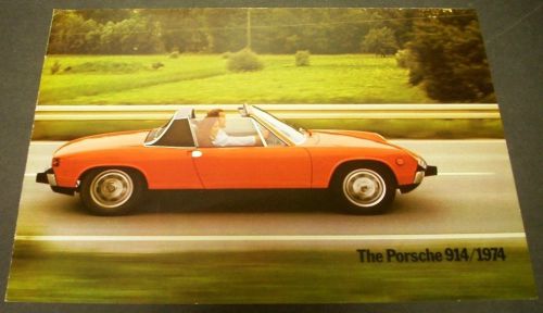 Original 1974 porsche dealer sales brochure mid-engine  914 914-2.0