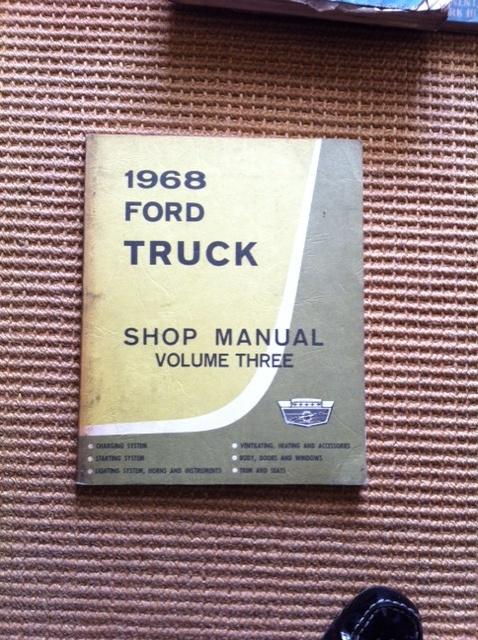 1968 ford truck service repair shop manual #3 f100 f250 f350 body trim heating