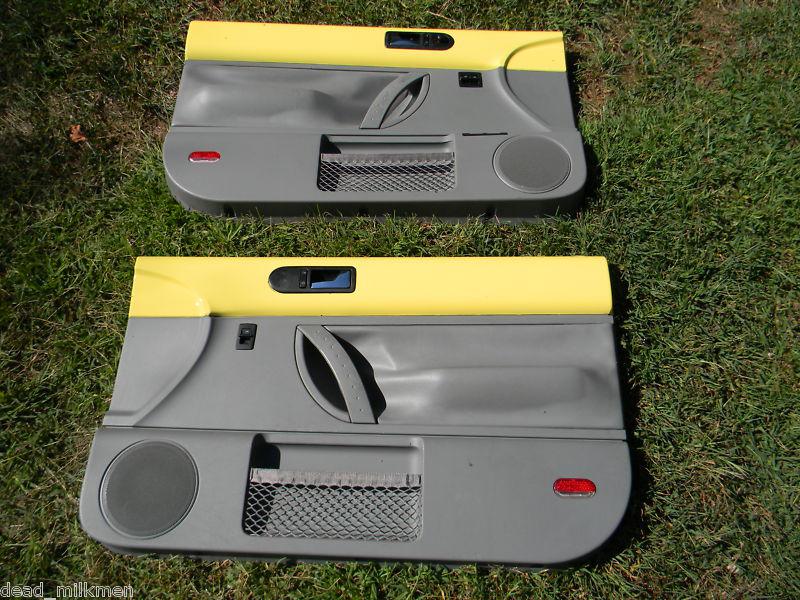 1998-2009 vw new beetle power window door panels volkswagen yellow/gray