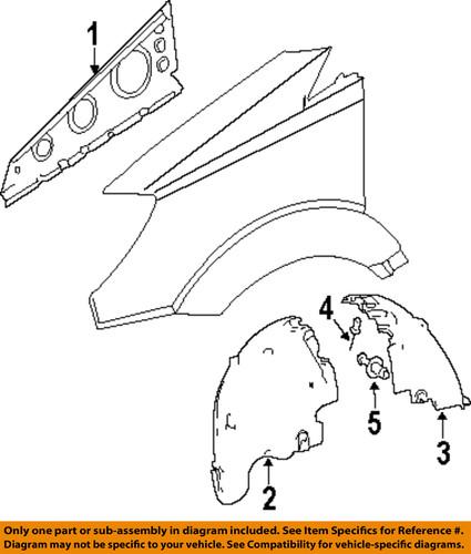 Dodge oem 68009199aa fender-side reinforcement