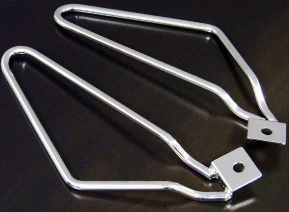 Chrome saddlebag supports for harley sportster 883 iron xl883n dyna fat bob fxdf