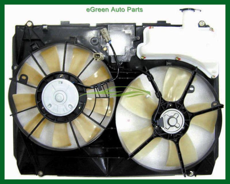04-05 sienna radiator & a/c fan assembly dual fan w/towing