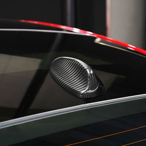 Real hard carbon fiber shark fin antenna cover trim for alfa romeo giulia