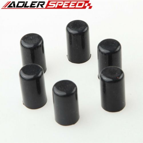 Black 6pcs 19mm 3/4&#034; silicone blanking cap intake vacuum hose bung plug