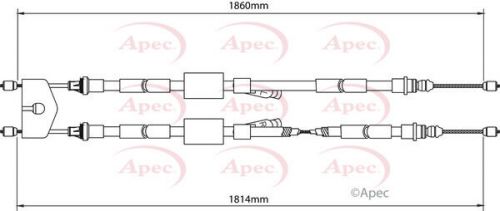 Handbrake cable fits ford focus c-max tdci 1.8d rear 2005 hand brake parking new