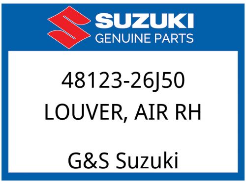 Suzuki oem part 48123-26j50 louver, air rh