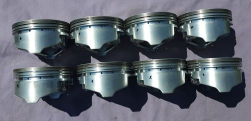 Small block chevy 400 pistons  dish kb130 6 inch rod with new rings  4.155 bore