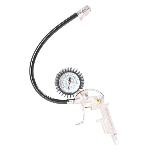 220psi car digital tire inflator air pressure gauge pistol chuck flexible hose