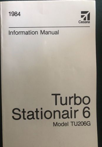 Cessna pilot information manual tu206g 1984 turbo stationair 6