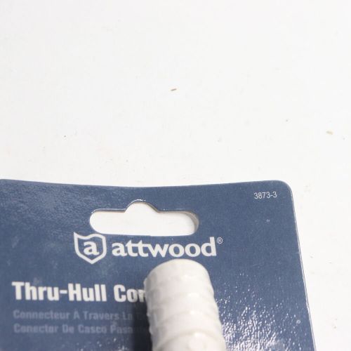 Attwood thru-hull connector polypropylene white 3/4&#034; 3873-3