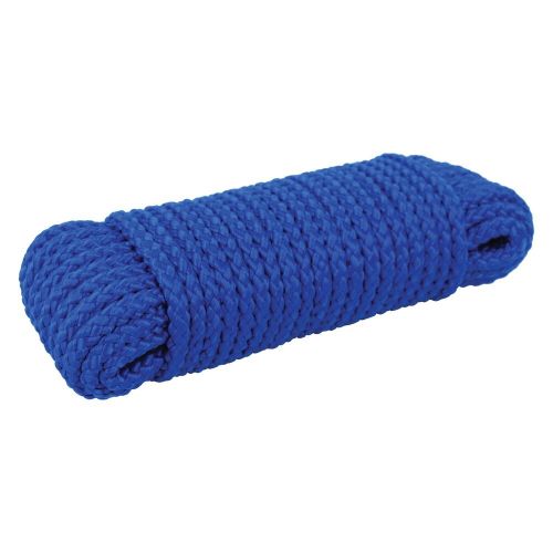 Attwood 11713-2 - 5/16&#034; d x 50&#039; l blue polypropylene hollow braid multi-purpose