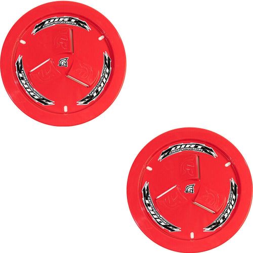 Dirt defender 15 x 8 vented wheel covers mud covers red 2 pack