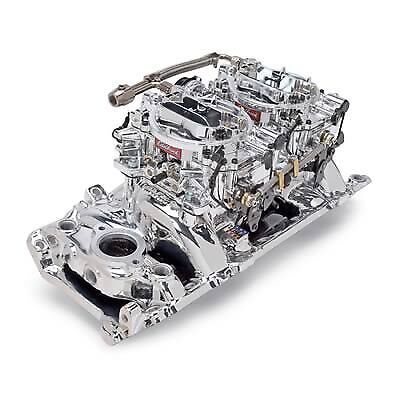 Edelbrock performer rpm dual quad air-gap manifold and carburetor kits 2065