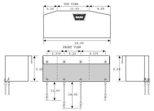 Warn 15639 soft winch cover with bungee cord fasteners for 16.5ti m15000 and ...