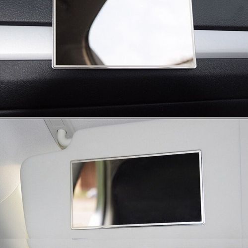 Car makeup cosmetic sun visor mirror sun-shading stainless steel auto decoration