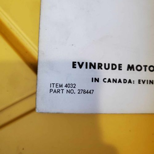 1963 omc evinrude parts catalog big twin electric 40 hp #4033/278448