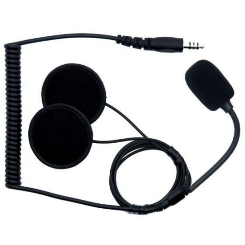 Zeronoise open face helmet intercom headset male plug