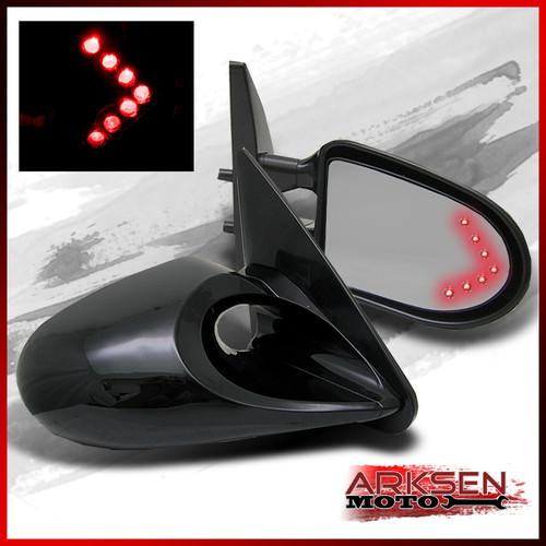 97-03 pontiac grand prix red led arrows k6 power side sport mirrors pair set