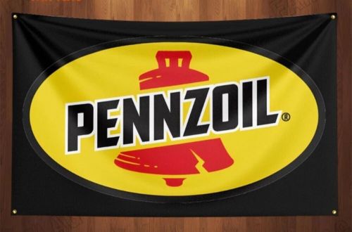 Pennzoil workshop/mancave advertising fan flag/banner