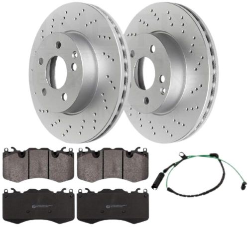 For range rover 4.4d 5.0 v8 l322 drilled front brake discs pads sensor 380mm