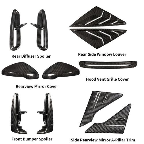 Real carbon fiber exterior body trim accessories for honda 11th civic type r fl5