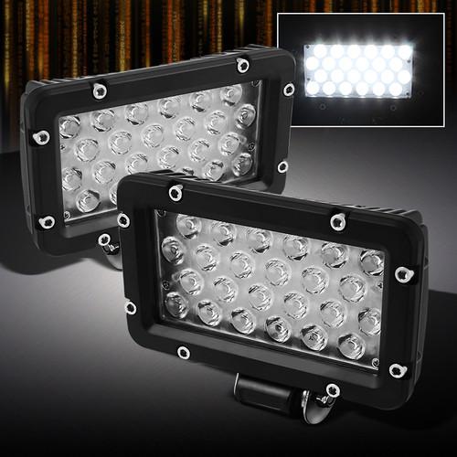 Off road 4x4 atv suv/truck 24pcs 8" square black full hyper white led fog lights