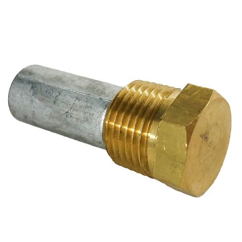 Tecnoseal tec-e1g zinc pencil anode, brass plug 1&#034; x 1/2&#034; 3/8 npt