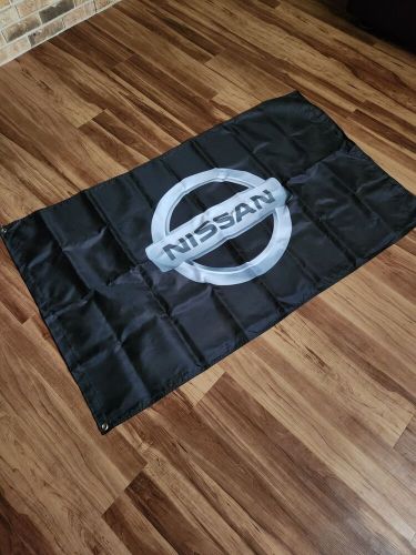 Nissan black shop flag jdm banner