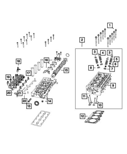 Genuine mopar cylinder head bolt 68440264aa