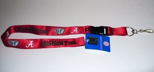 Alabama crimson tide red lanyard with safety latch