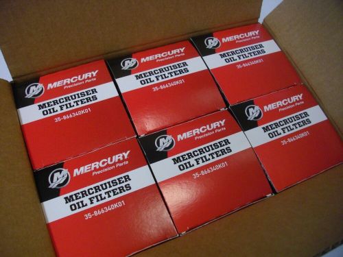 Mercury marine mercruiser 35-866340k01 oil filter oem v8 &amp; 4 cyl case of 6 each