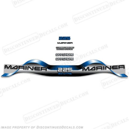 Fits mariner 225hp 3.0 offshore decal kit - blue