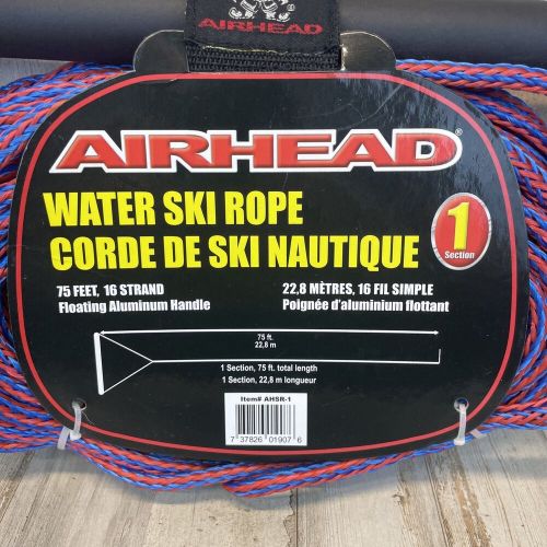 Airhead ski rope 75ft 16-strand aluminum floating handle (kwik tek ahsr-1) new