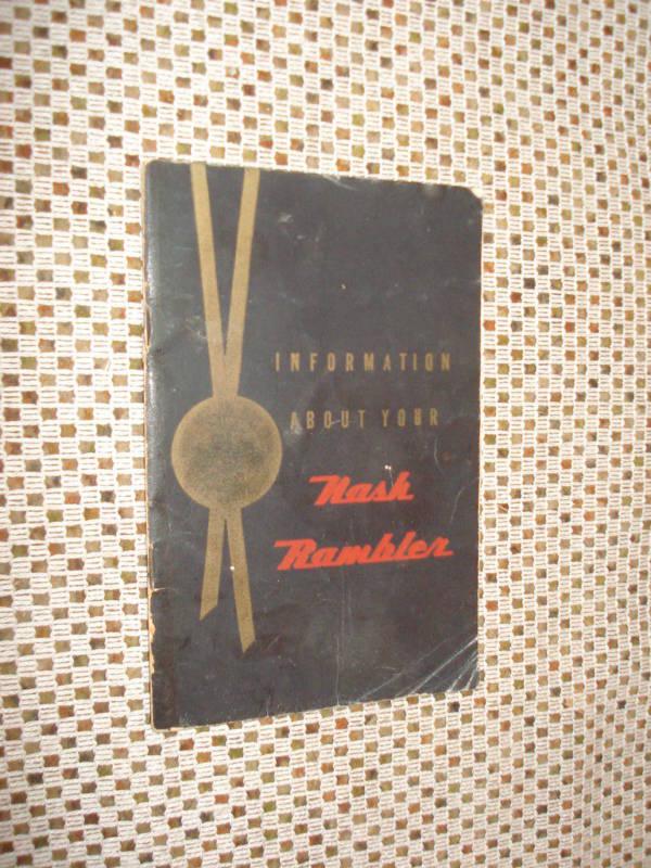 1952 nash american motors owners manual amc original