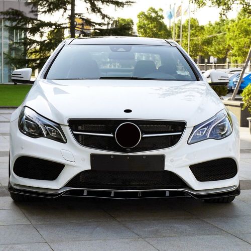 3pcs carbon fiber look front lip spoiler for benz e coupe c207 2013-2016 amg