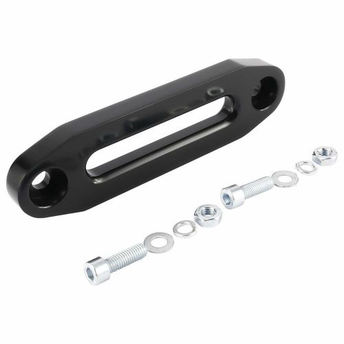 Black aluminum hawse fairlead 6&#034; for synthetic winch rope cable lead guide