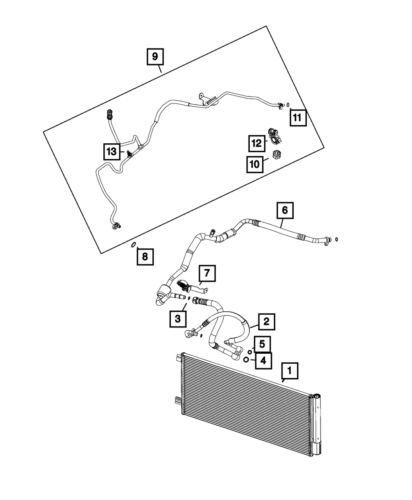 Genuine mopar a/c liquid line 68505342aa