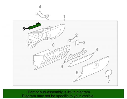 Genuine gm glove box support 96475201