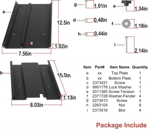 1854035 mka-16-03 trolling motor quick release bracket mount for ulterra terrova