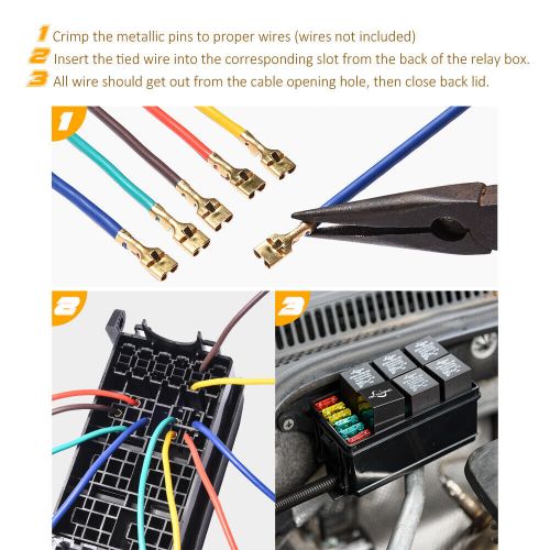 12 way relay box fuse block holder universal atc/ato for car truck boat pickup