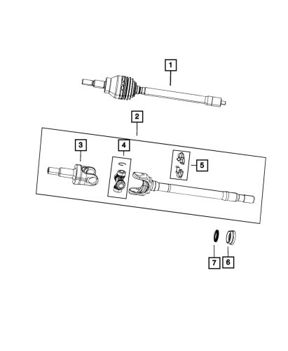 Genuine mopar axle shaft guide axle disconnect 68400382aa