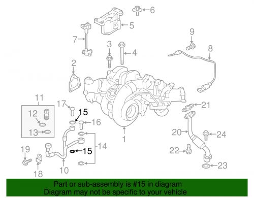 Genuine nissan oil inlet tube gasket 15189-ez41a