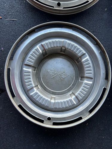 1959 chevrolet impala hubcap full wheel cover hub caps 14&#034; oem used  set of 4