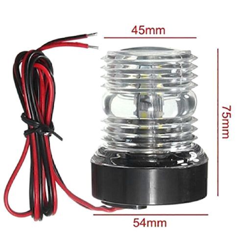 1x 360° white led marine boat yacht navigation anchor light all round waterproof